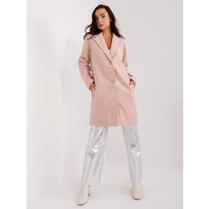 Light pink women's coat with lining