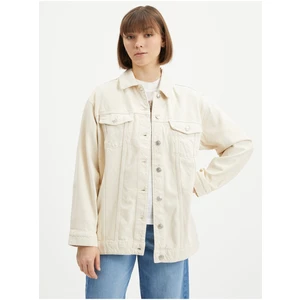 Beige Women's Oversize Denim Jacket Pieces Tika - Women's