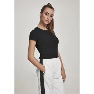 Ladies Stretch Jersey Cropped Tee black