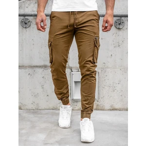 Pantaloni joggers maro cargo Bolf CT6702S0