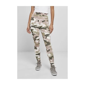 Ladies High Waist Camo Tech Leggings Duskrose Camo