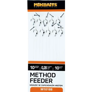 Mikbaits method feeder návazce se zapichovacím hrotem 10ks - velikost 10