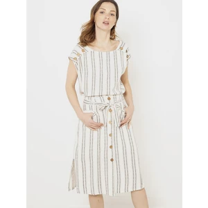 Cream Striped Blouse CAMAIEU - Women