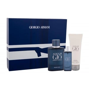 Giorgio Armani Acqua di Giò Profondo darčeková kazeta parfumovaná voda 75 ml + parfumovaná voda 15 ml + sprchovací gél 75 ml pre mužov