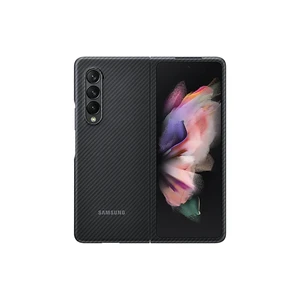 Kryt na mobil Samsung Aramid Cover Galaxy Z Fold3 (EF-XF926SBEGWW) čierny ochranný kryt na mobil • pre Samsung Galaxy Z Fold3 • materiál: odolný plast