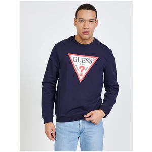 Dark Blue Men's Sweatshirt Guess - Men's