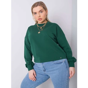 Dark green, plain oversize sweatshirt