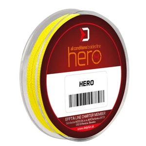 Delphin náväzcová šnúra hero 4 fluo žltá 15 m - 0,30 mm 20,40 kg