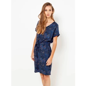 Dark blue patterned dress CAMAIEU - Women