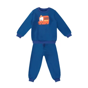 Denokids Firefighter Baby Boy Navy Blue Tracksuit Set