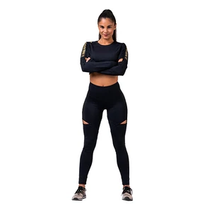 Nebbia Honey Bunny Crop Top Long Sleeve Nero XS