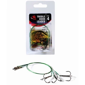 Filfishing lanko s trojháčikom treble hook leader 3 ks 30 cm - 2