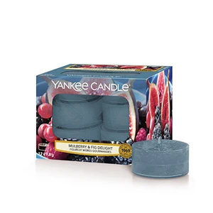 Yankee Candle Aromatické čajové svíčky Mulberry & Fig Delight 12 x 9,8 g