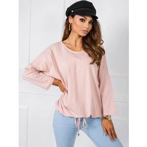 Dusty pink oversize cotton blouse