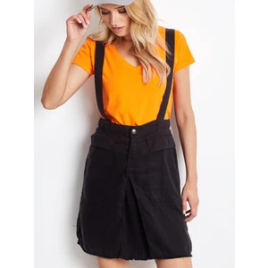 Graphite skirt with suspenders