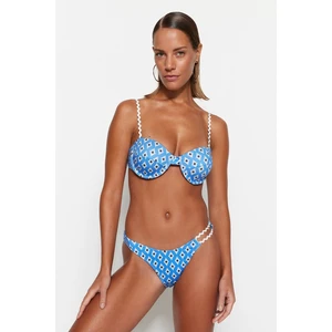 Trendyol Geometric Patterned Normal Leg Bikini Bottom