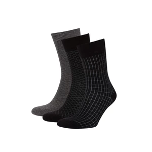 DEFACTO Men's Cotton 3-Pack Socks