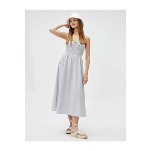 Koton Midi Dress with Thin Hangers Gipps with Window Detail.