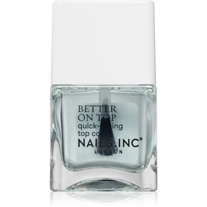 Nails Inc. Better on Top Quick-Drying Top Coat vrchný ochranný lak na nechty s leskom 14 ml