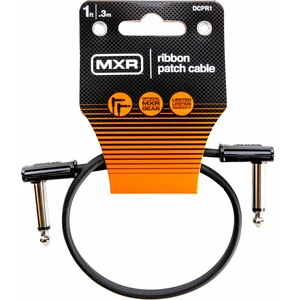 Dunlop MXR DCPR1 Ribbon Patch Cable Negro 30 cm Angulado - Angulado
