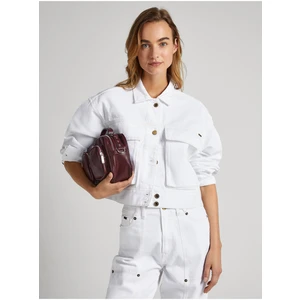 White Women's Denim Jacket Pepe Jeans Frankie - Ladies