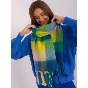 Cobalt yellow warm women's scarf