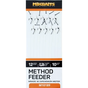 Mikbaits method feeder návazce se zapichovacím hrotem 10ks - velikost 12