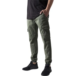 Washed Cargo Twill Jogging Pants olive