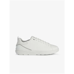 White Men's Leather Shoes Geox Spherica - Men