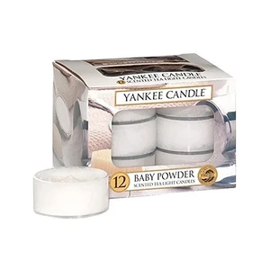 Yankee Candle Aromatické čajové svíčky Baby Powder 12 x 9,8 g