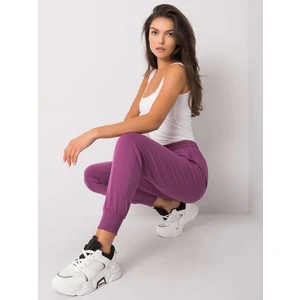 Dark purple women's cotton pants