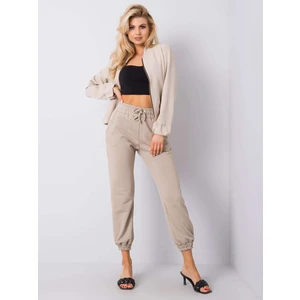 RUE PARIS Ladies' beige sweatpants