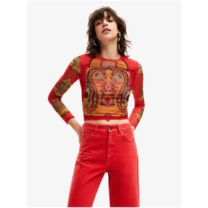 Red Desigual Groove Women's T-Shirt - Women