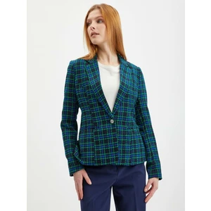 Orsay Dark blue ladies plaid jacket - Ladies