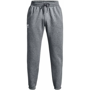 Under Armour Men's UA Essential Fleece Joggers Pitch Gray Medium Heather/White L Pantaloni fitness