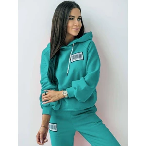 Turquoise sweatshirt Cocomore cmgBZ1201b.R70