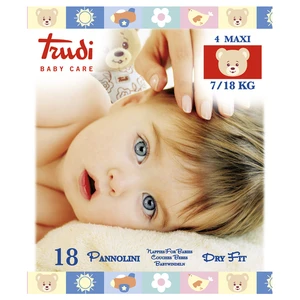 Trudi Dětské pleny Dry Fit s vrstvou Perfo-Soft velikost Maxi 7-18 kg 18 ks