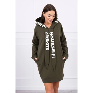 Dress with hood Oversize khaki