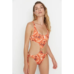 Trendyol Multicolored Tie Dye Patterned Accessory Detailed Swimsuit