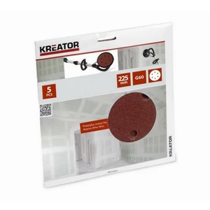 Brúsny kotúč Kreator KRT232004 Brusný kotouč Kreator 225mm G60<br />
5ks Brusný kotouč 225 mm G60<br />
VHODNÉ PŘÍSLUŠENSTVÍ<br />
POWX0477 Bruska na sádrokarton 710 W