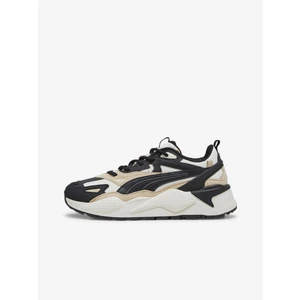 Beige-Black Mens Sneakers with Suede Details Puma RS-X Efekt - Men