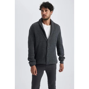 DEFACTO Standard Fit Shawl Collar Knitwear Cardigan