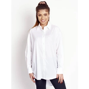 White oversize shirt drawstringed sides LeMonada