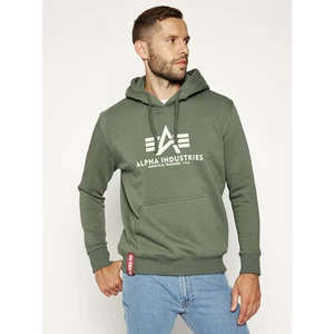 Alpha Industries Mikina Basic 178312 Zelená Regular Fit