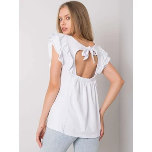 OCH BELLA White blouse with a back neckline