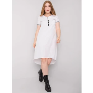 Larger white cotton dress