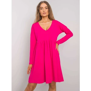 RUE PARIS cotton dress made of fuchsia