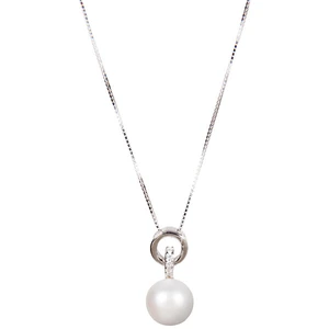 JwL Luxury Pearls Stříbrný náhrdelník s pravou perlou JL0454 (řetízek, přívěsek)