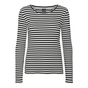 Vero Moda Dámské triko VMNATASHA Slim Fit 10268961 Snow White BLACK XS