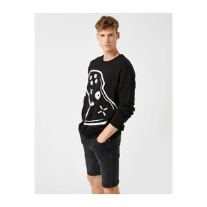 Koton Sweatshirt - Black - Regular fit